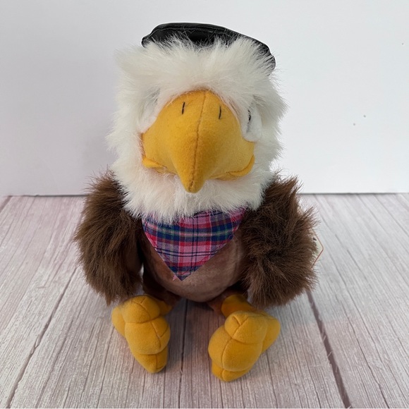 Harley Davidson Plush Stuffy Bald Eagle TonyToy Tags Vtg Bird Toy Like New Soft - Picture 7 of 11